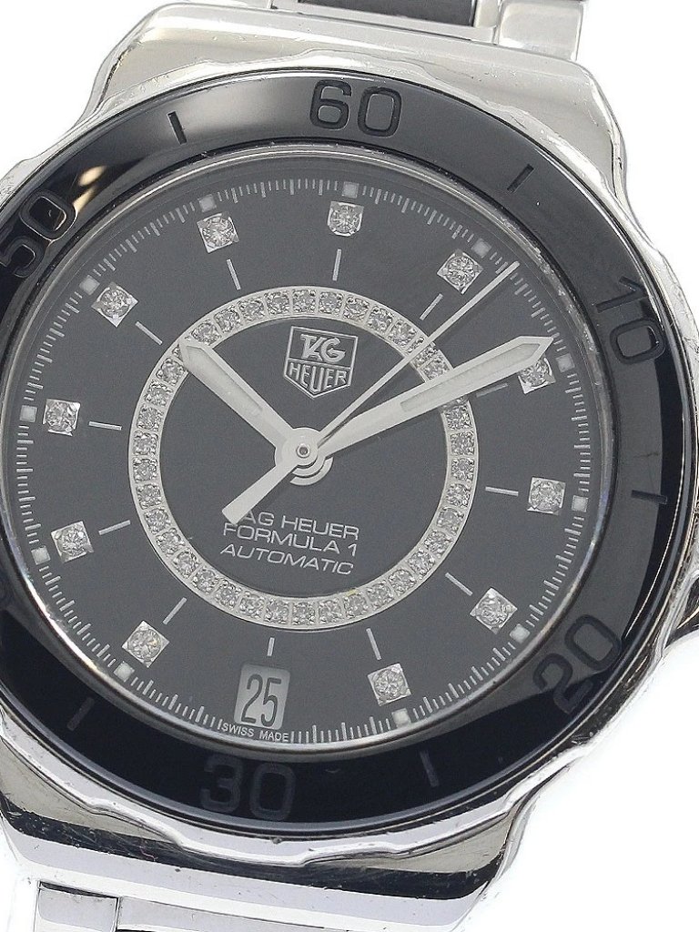 Tag Heuer Formula 1 Wau2210 Date Diamond Black Dial Automatic Ladies 922769